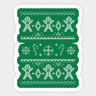 Gingerbread Christmas Sweater Sticker